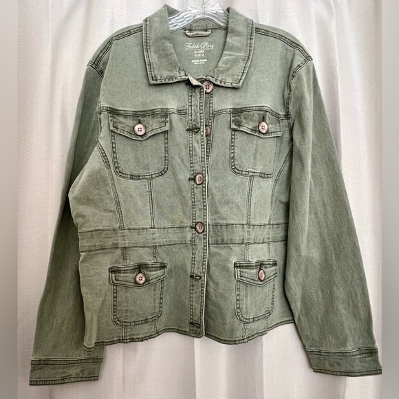 Faded Glory Jackets & Blazers - Faded Glory Olive Green Utility Jacket Women’s XL (16/18)